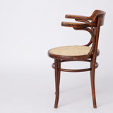 Vintage desk chair bentwood Viennese braid Fischel Austria
