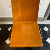 Series of 6 stackable industrial chairs, Roland Rainer for Emil & Alfred Pollak, ca 1950