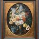 G. Carlier. Still life signed with flowers in a beautiful frame.