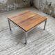 Table basse noyer et chrome moderniste