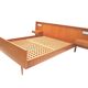 Vintage double bed with floating nightstands, made in the 1960s