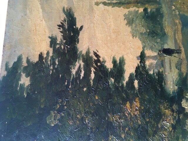 Landscape painting oil debut XX ieme