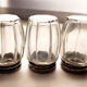 3 table salt shakers in crystal and silver-plated metal
