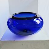 Cobalt Blue Crystal Bowl by Per Lütken for Royal Copenhagen, 1970s