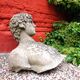 Weathered garden sculpture David concrete bust