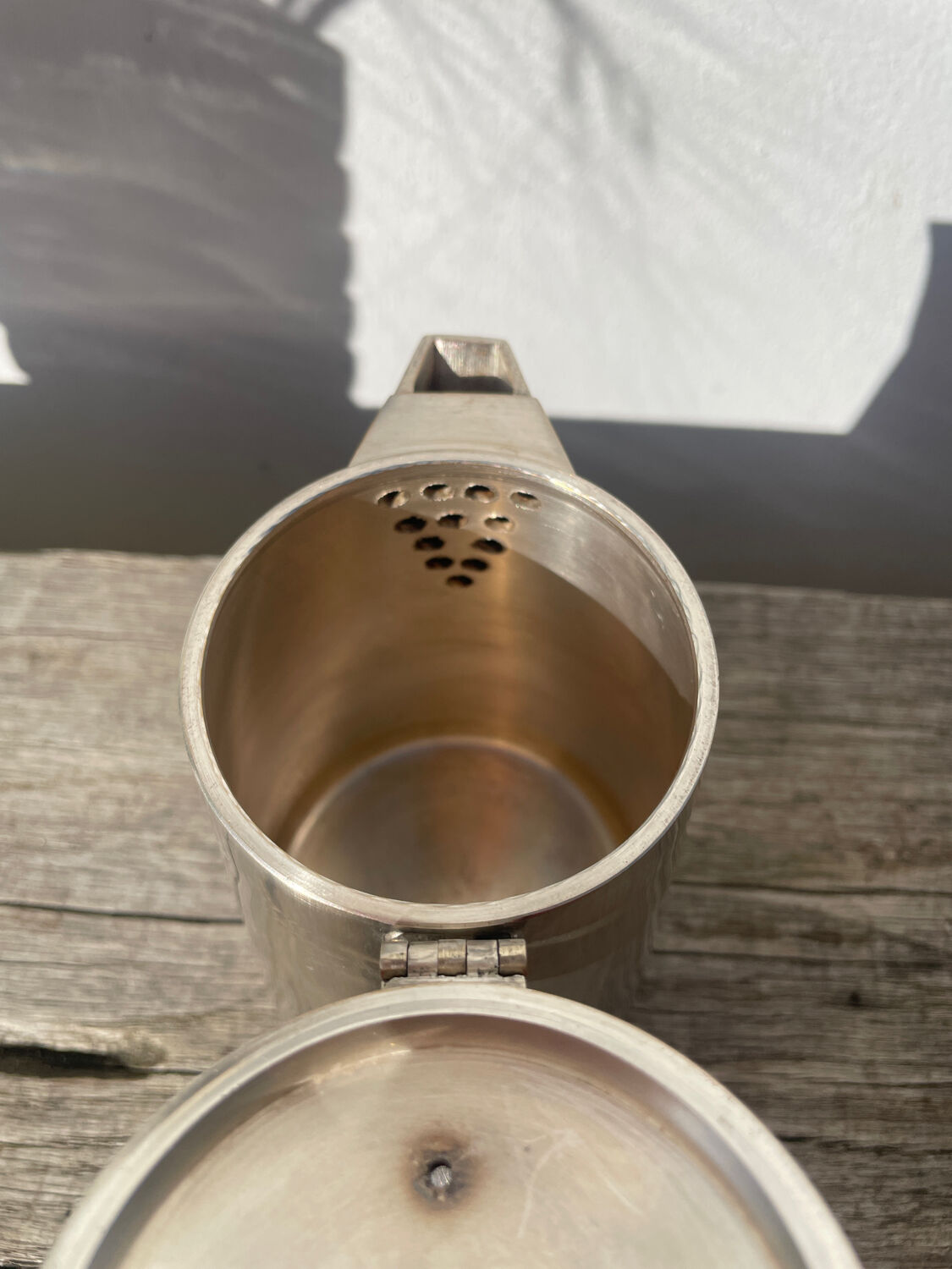 Art Deco silver-plated metal teapot