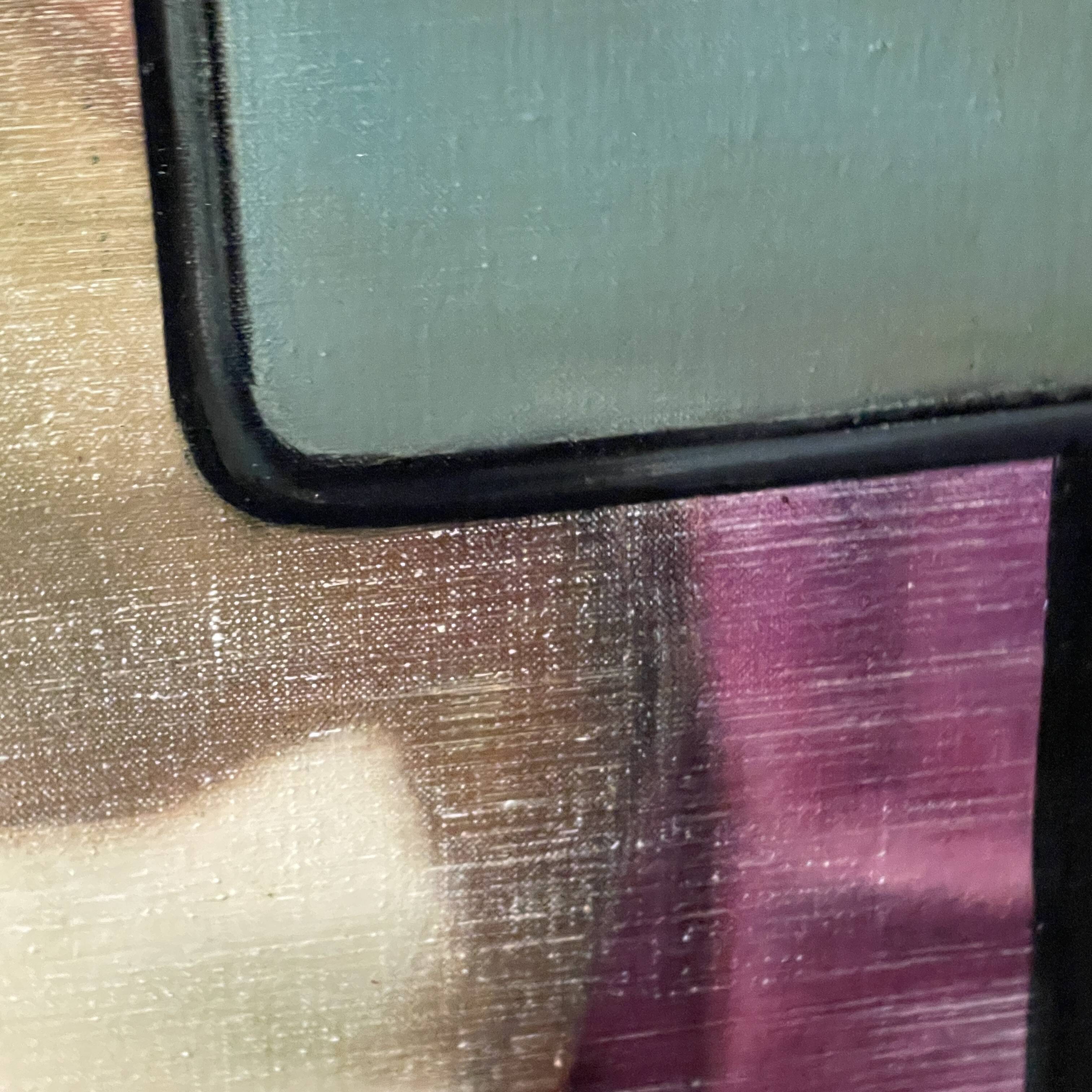 Painting "Nude at the traffic sign" Belgian Pop Art, MACKOWIAK ERWIN, oil on canvas, ca 1975