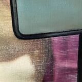 Painting "Nude at the traffic sign" Belgian Pop Art, MACKOWIAK ERWIN, oil on canvas, ca 1975