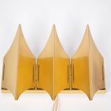 Pair of 2 Danish sconces Gothic 3 by Bent Karlby, Lyfa, 1960s