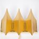 Pair of 2 Danish Gothic 3 wall lights by Bent Karlby, Lyfa, 1960s.