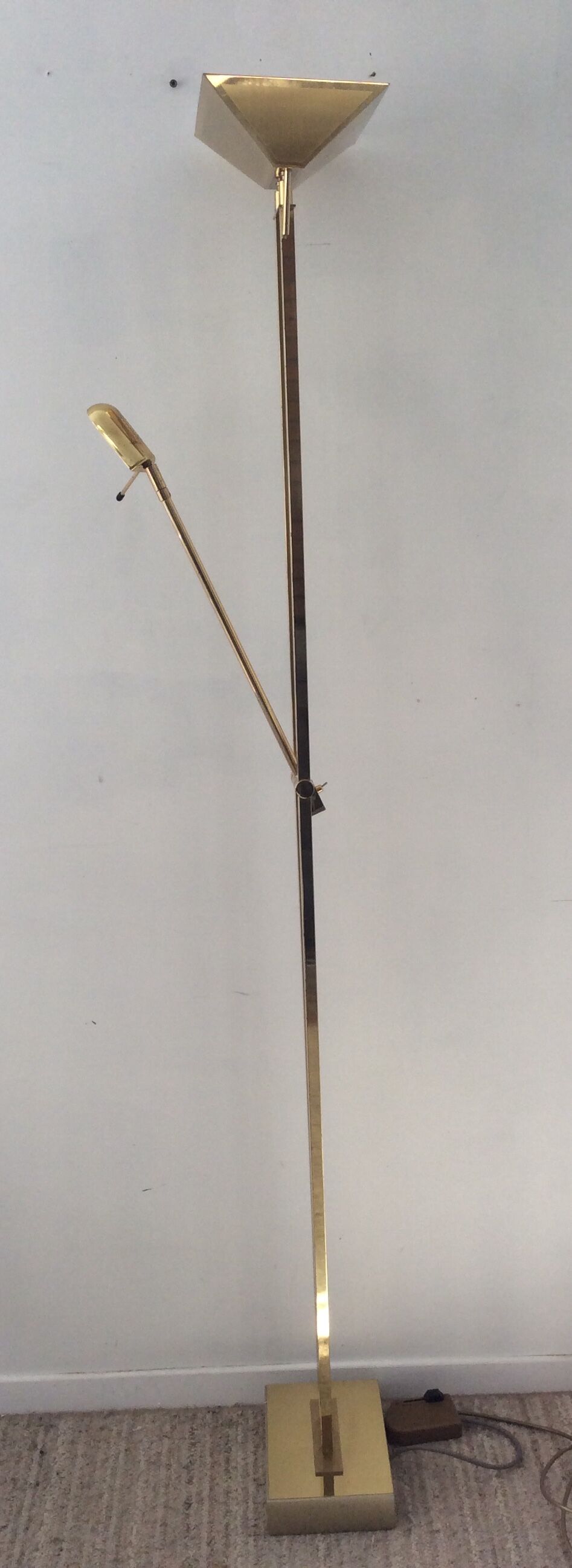 Deknudt brass floor lamp from the 70s