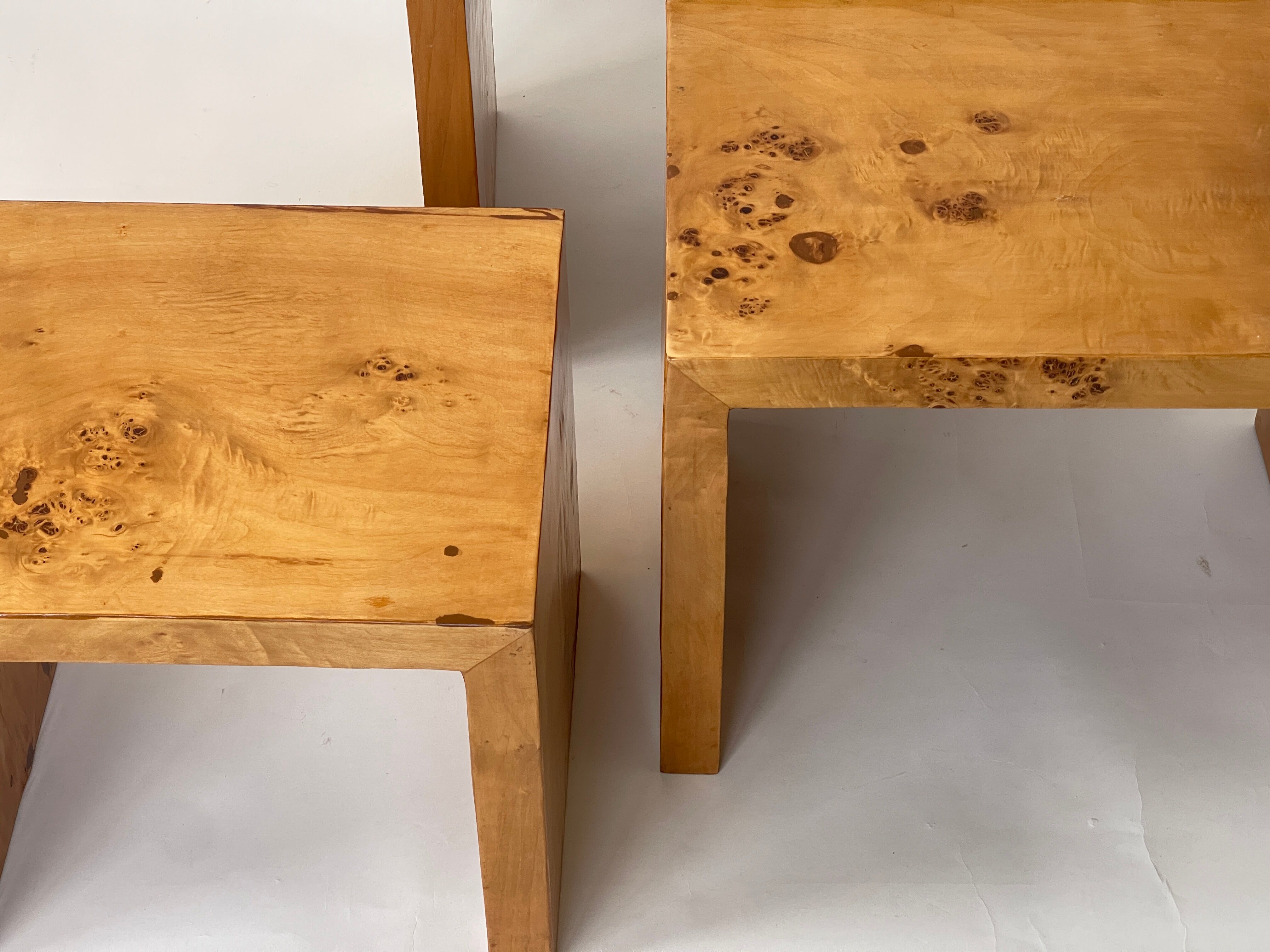 1970s burl nest tables
