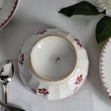 Antique faceted earthenware bowl, Digoin Badonviller