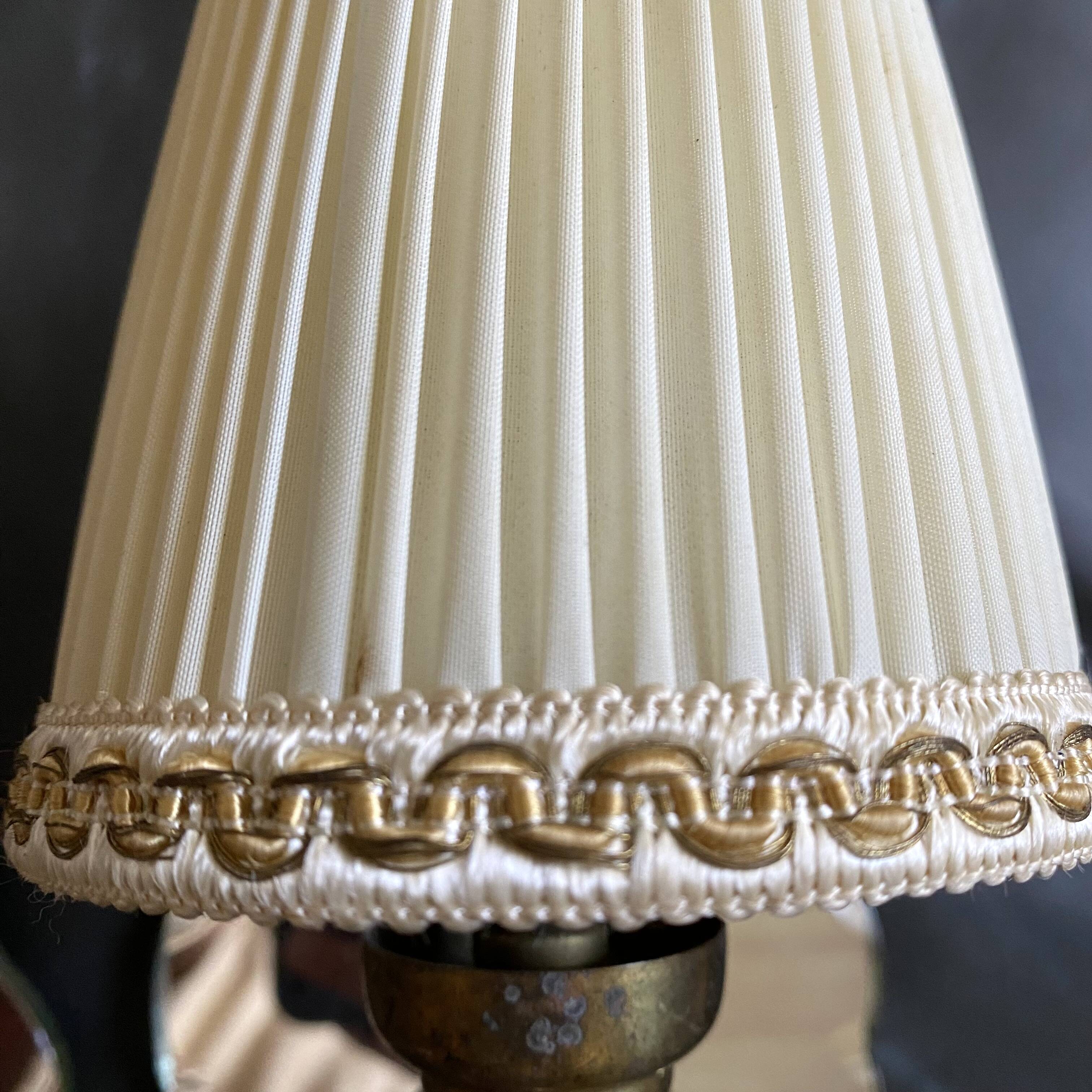 Pair of mirror and brass wall lights from the 50s and 60s