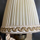 Pair of mirror and brass wall lights from the 50s and 60s