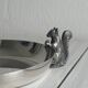 Small shiny silver metal dish