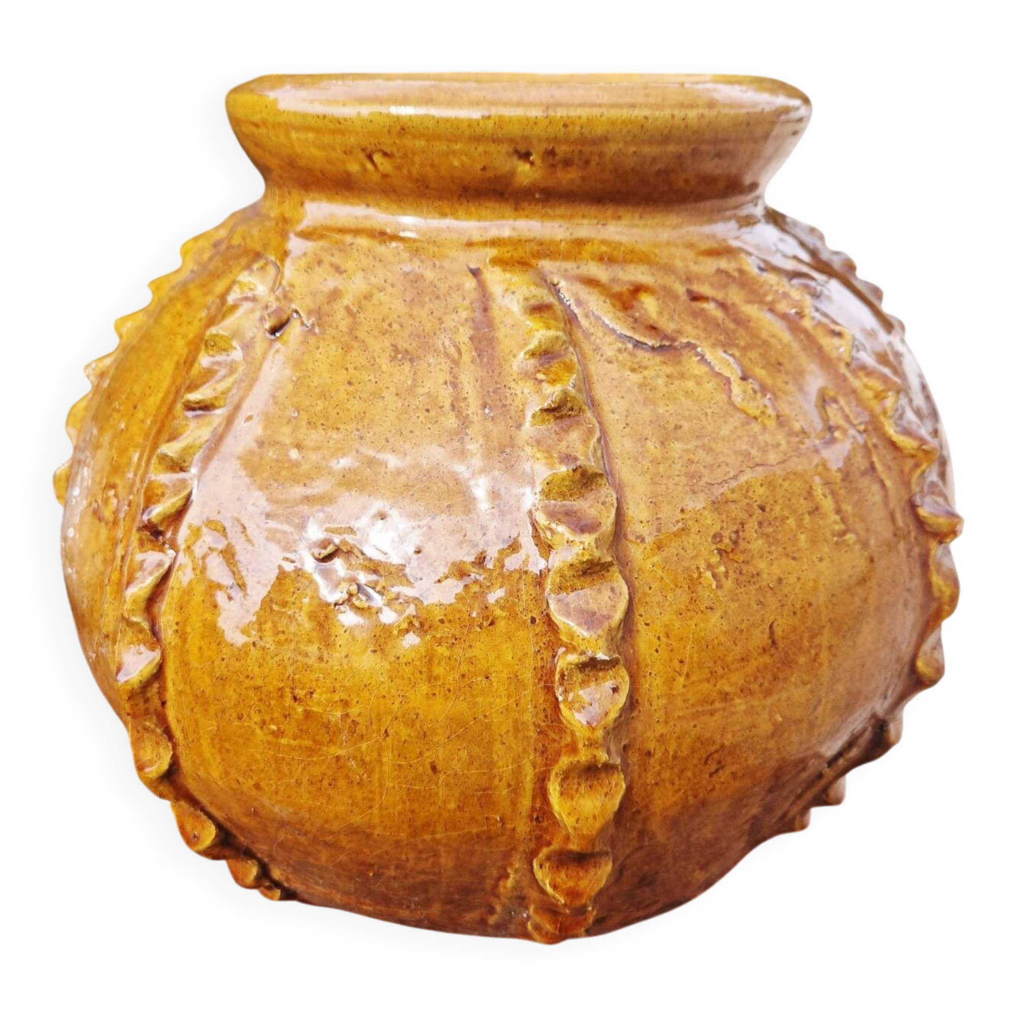 Vase, glazed terracotta pottery