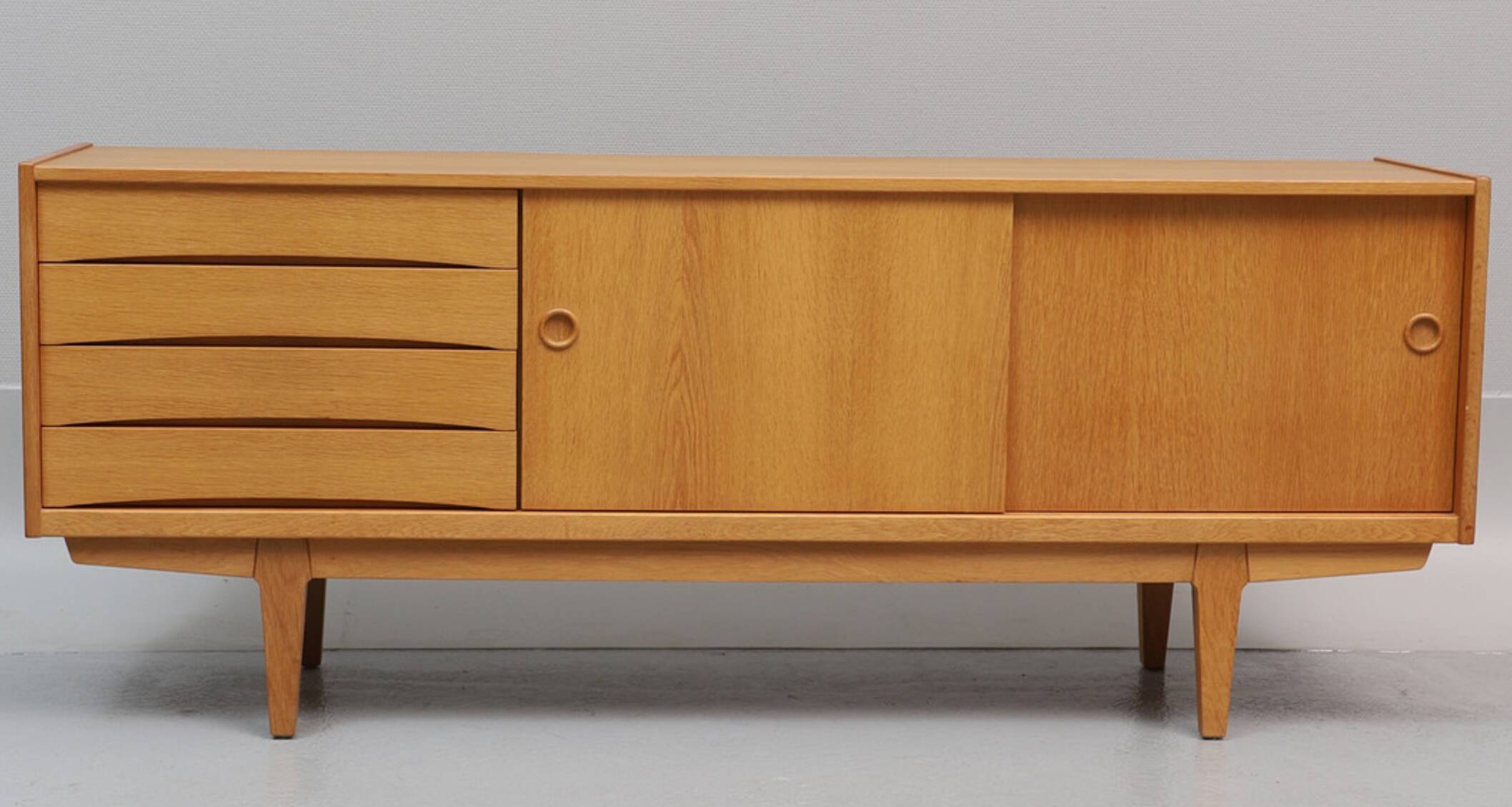Scandinavian wooden sideboard by Erik Wortz