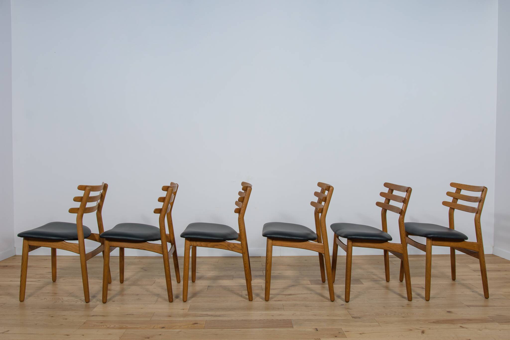 Mid-Century Oak Dining Chairs by Poul Volther for FDB Mobler , Denmark, 1960s Set of 6