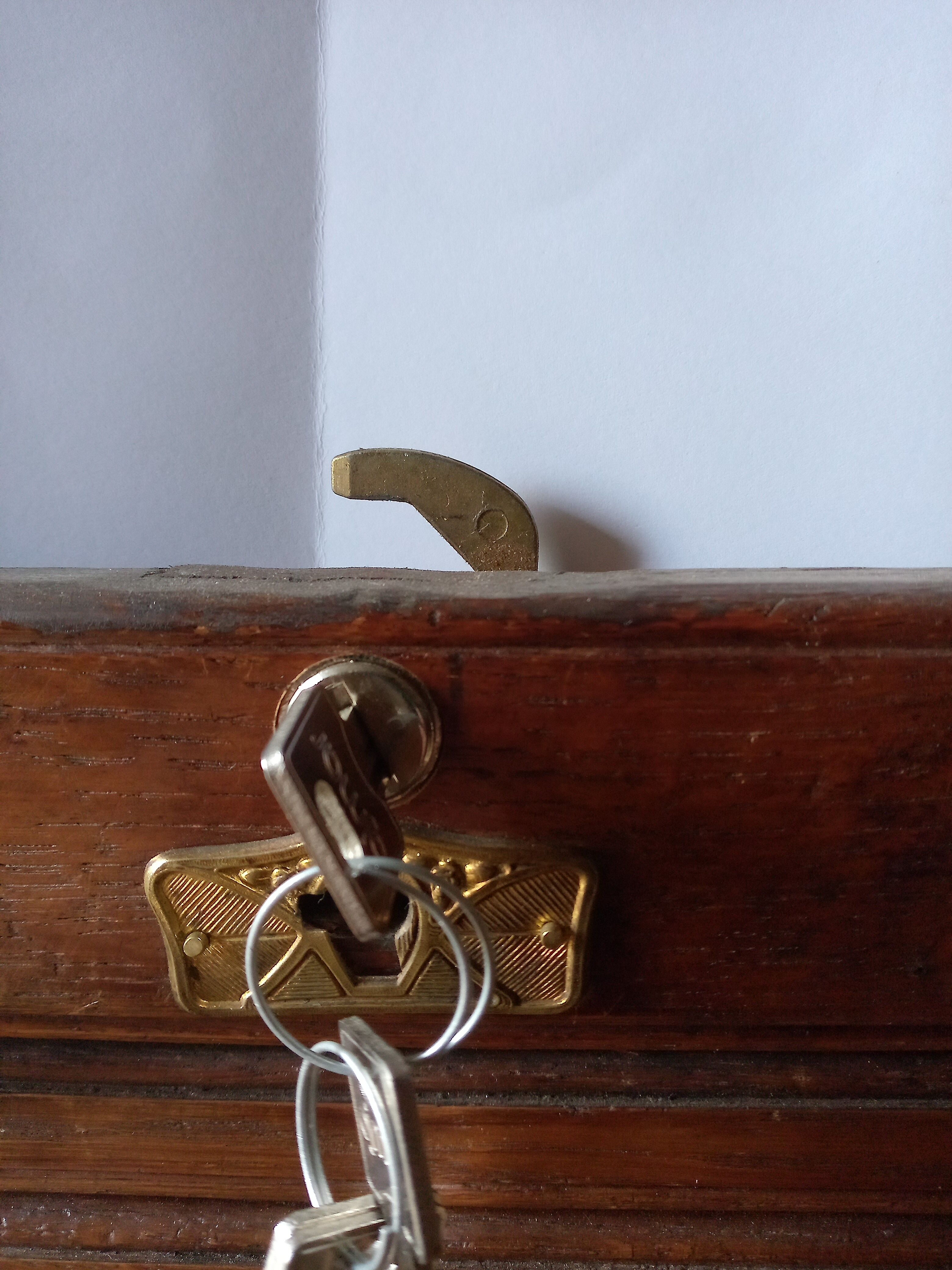 Double curtain binder of solid oak notary 1930