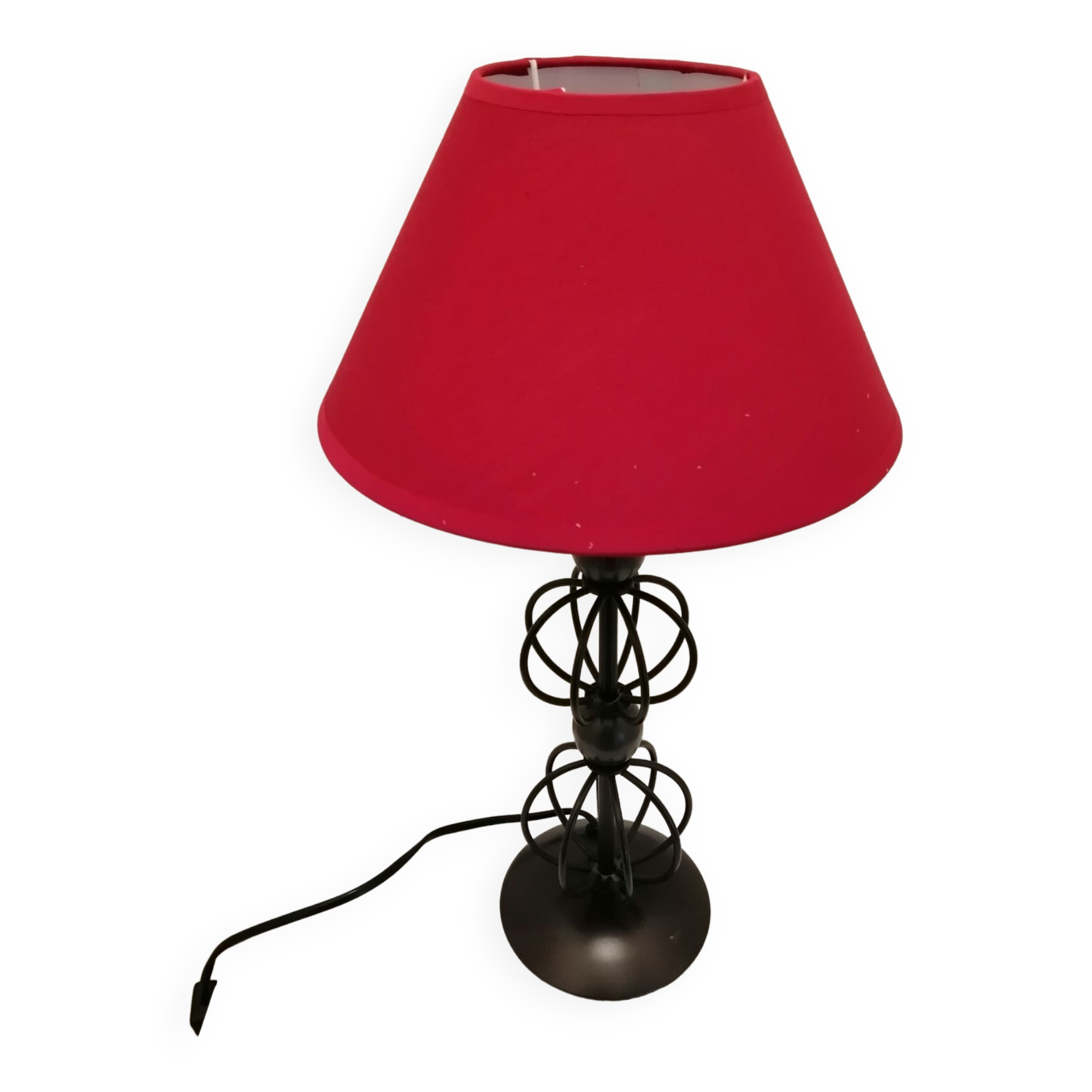 Art deco wrought iron floor lamp