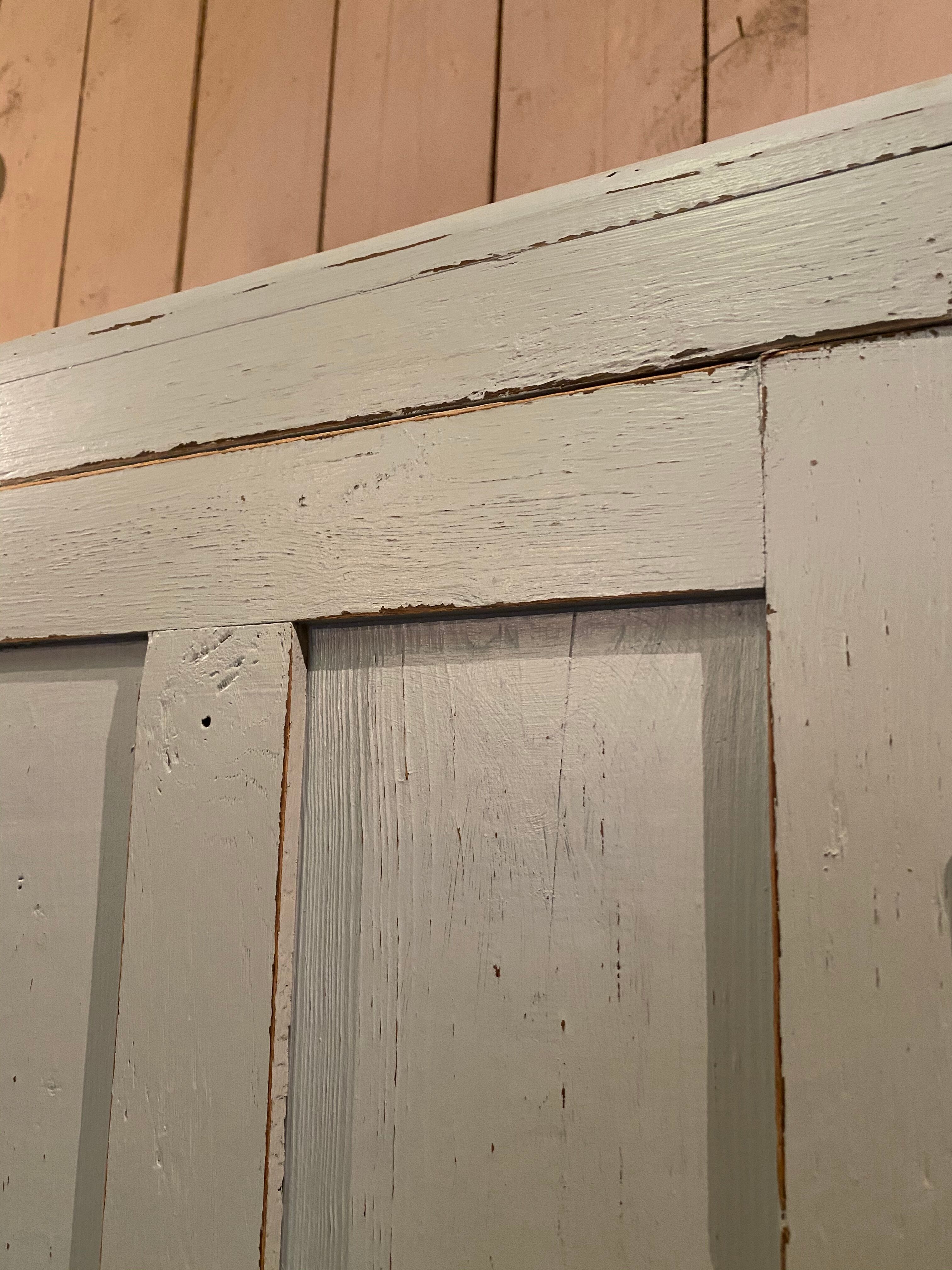 Vintage Parisian wardrobe patinated grey