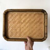 Bamboo and rattan tray