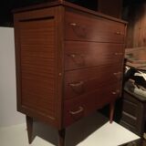 Vintage chest of drawers with spindles feet