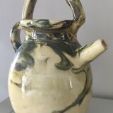 Yellow and green glazed ceramic jug