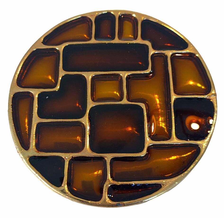 6 vintage cloisonné coasters in the style of mithé espelt, m. de crécy, ...