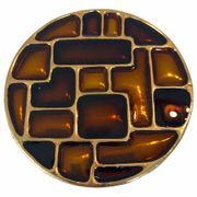 6 vintage cloisonné coasters in the style of mithé espelt, m. de crécy, ...