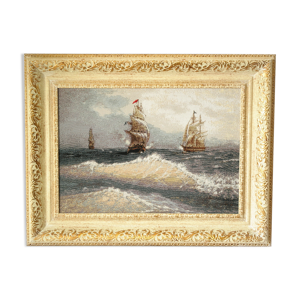 Tapisserie encadrée paysage marin