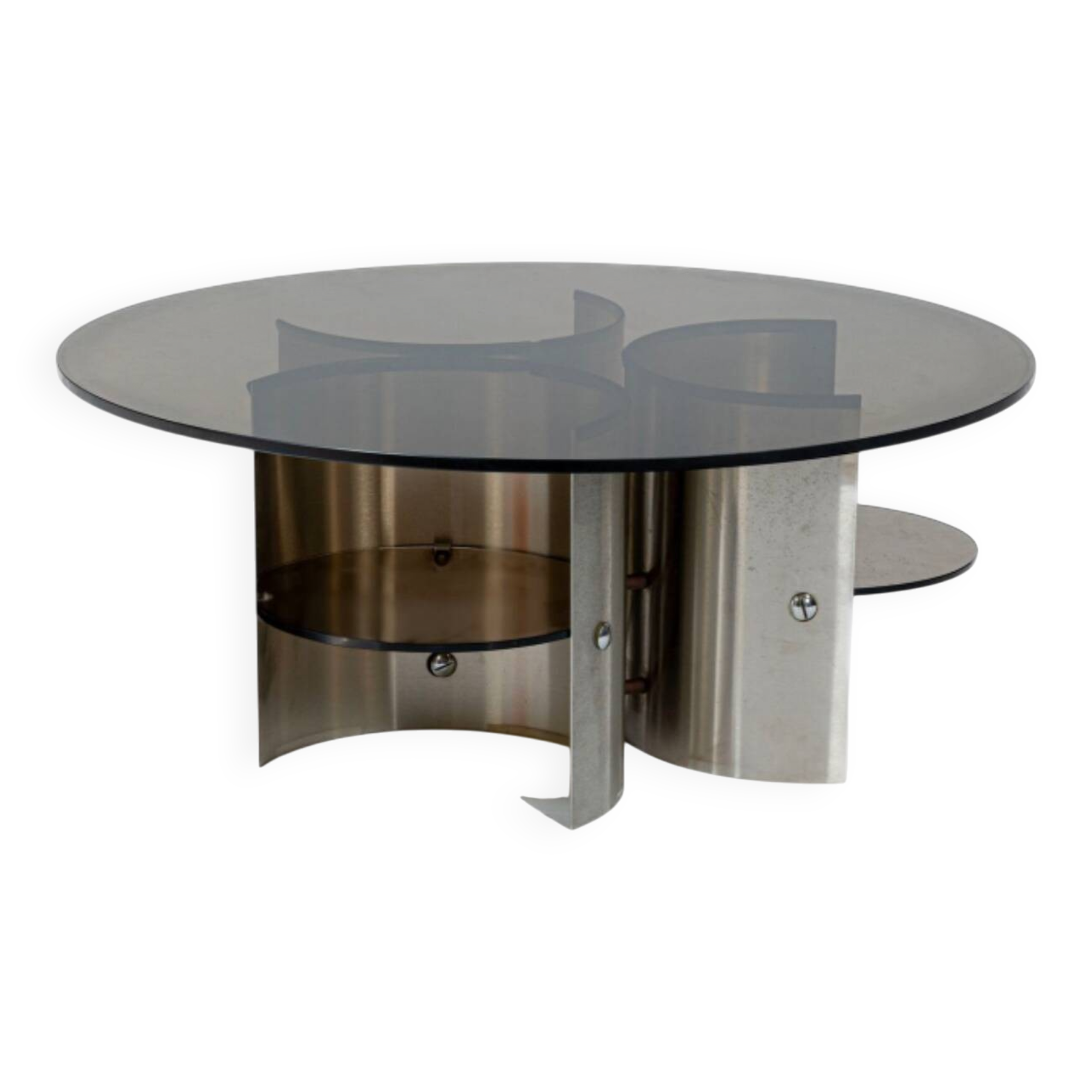 Chrome coffee table Space Age 1970