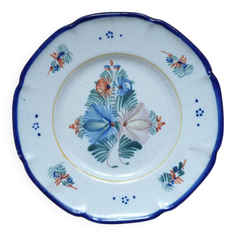 Faience de Nevers assiette Montagnon XIXè siècle