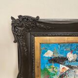 Felix Bachmann, Abstract Composition, Acrylic & Mixed Media on Board, 2022, Framed