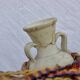 Spanish decorative donkey in raffia carrying two jars - 62 cm high - 1950