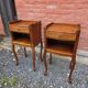 Pair of Louis XV style bedside tables in cherry wood.
