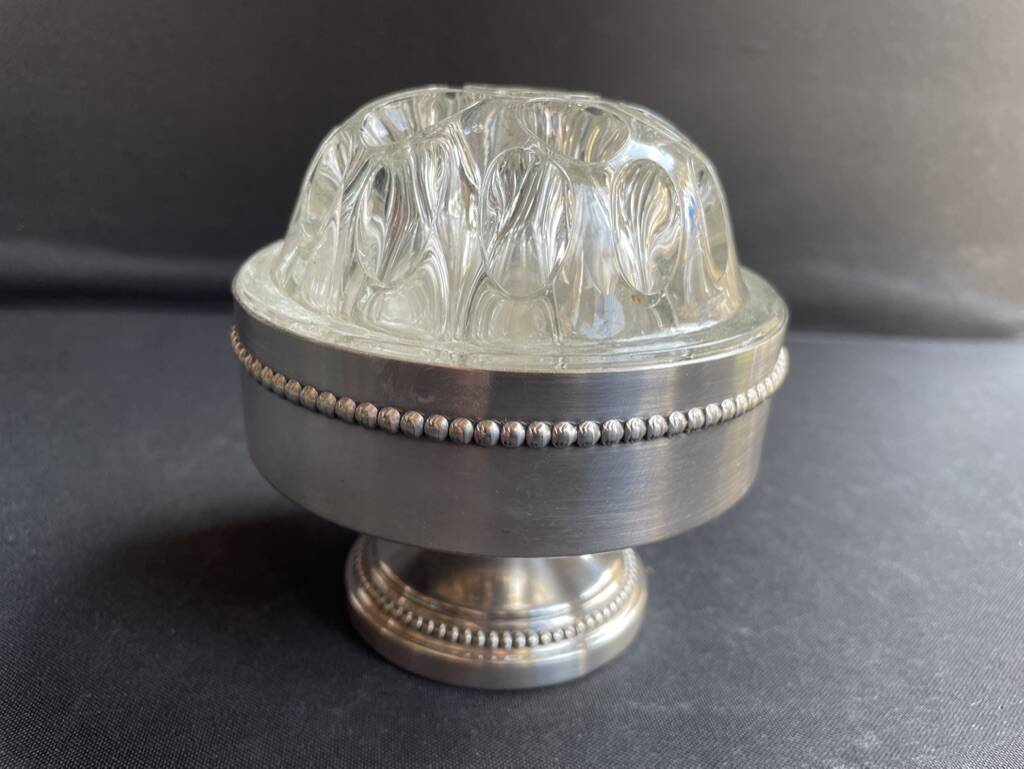 Pique-fleurs - Silver metal and glass