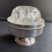 Pique-fleurs - Silver metal and glass