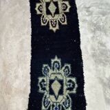 Moroccan Boujad rug black - 108 x 323 cm