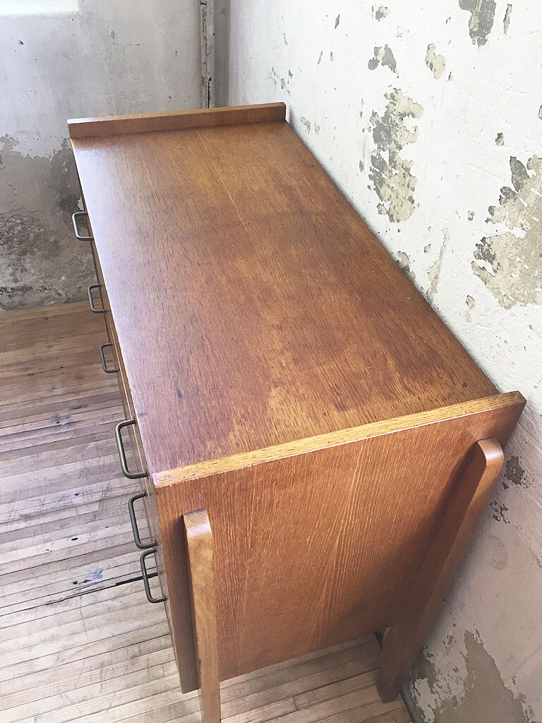 Vintage chest of drawers gilded oak