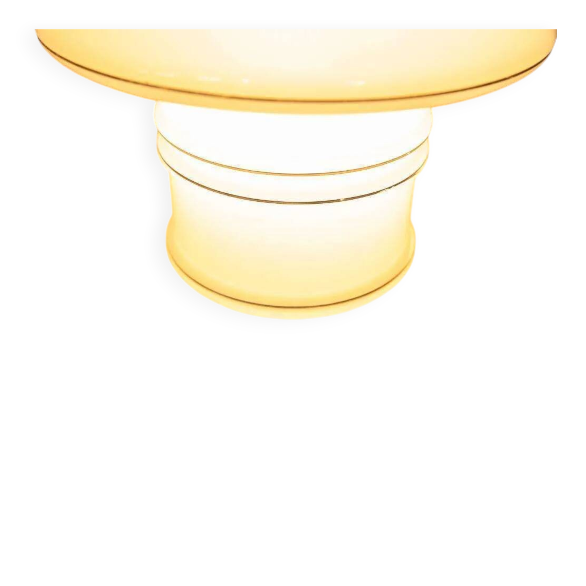 Vintage glass table lamp from the 70s, space age mushroom.