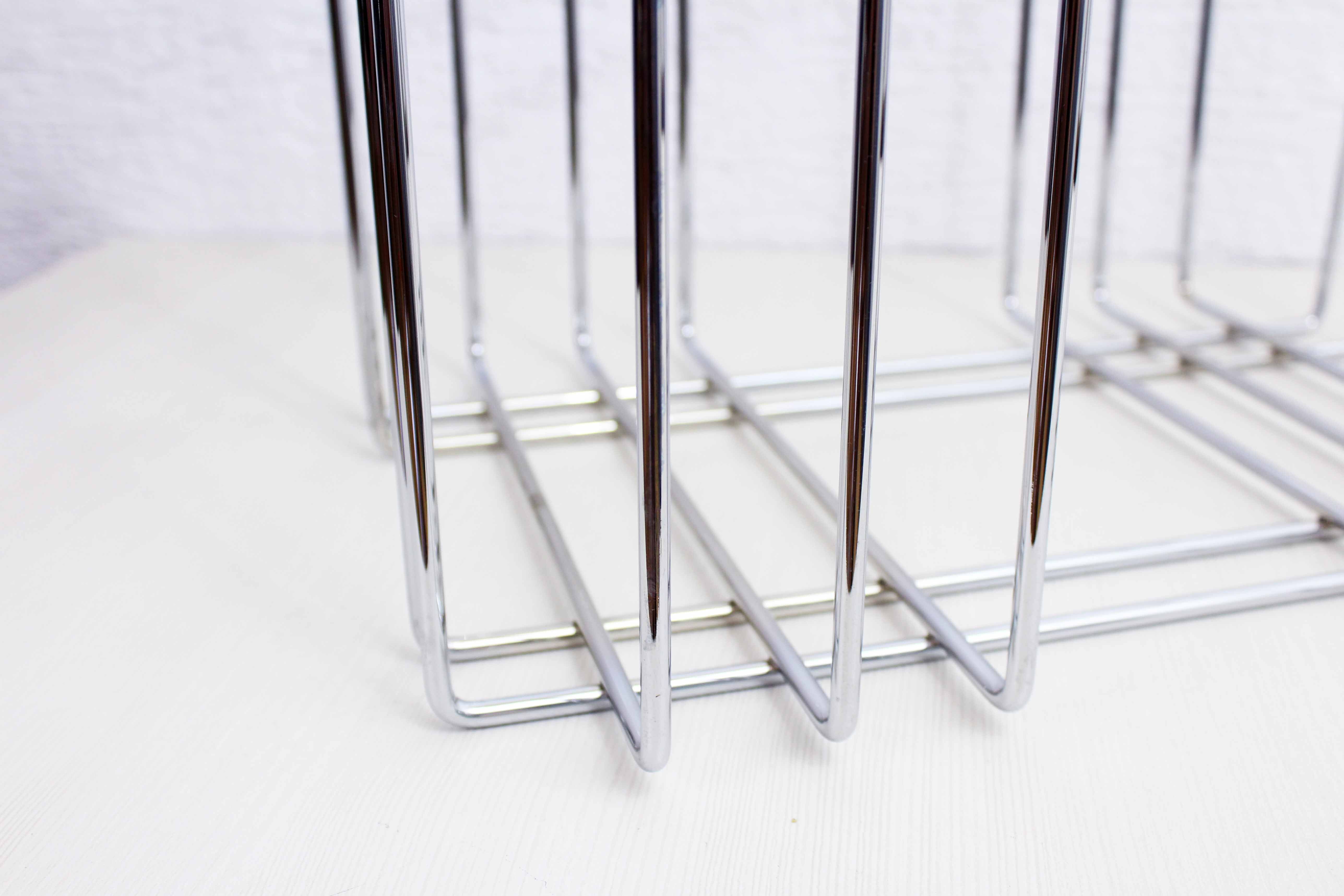 Willi Glaeser chromed metal magazine holder