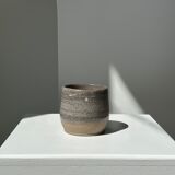 Large gray Indonesian ceramic mug