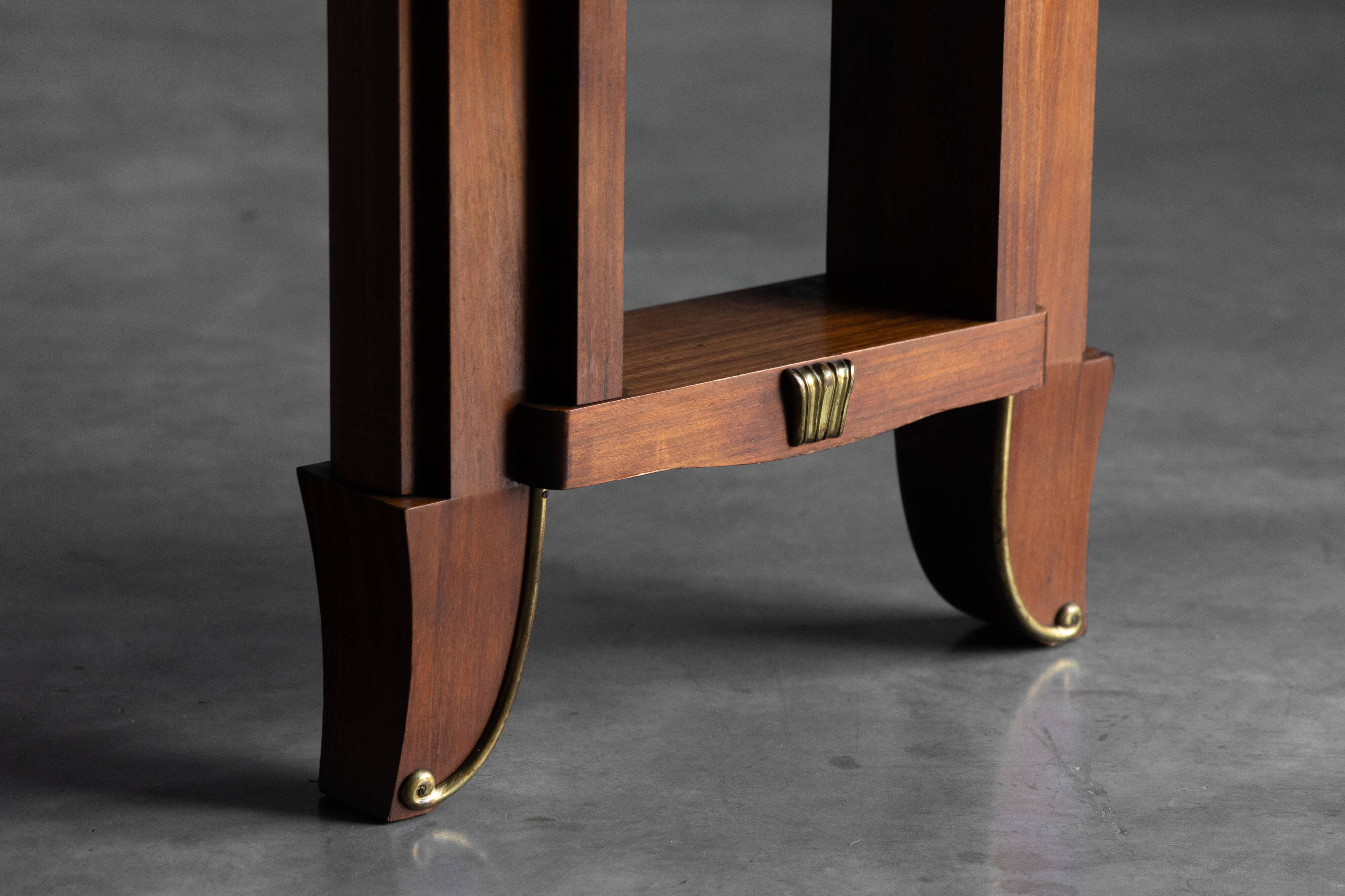 Art Deco parquetry dining table, France, 1930s