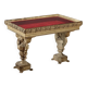 Antique coffee table in carved wood and glass, Italy, 20th century