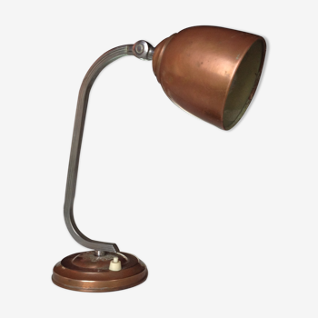 Old copper desk lamp