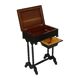 Black Lacquered Antique Sewing Table Side Table Mahogany 19th Century