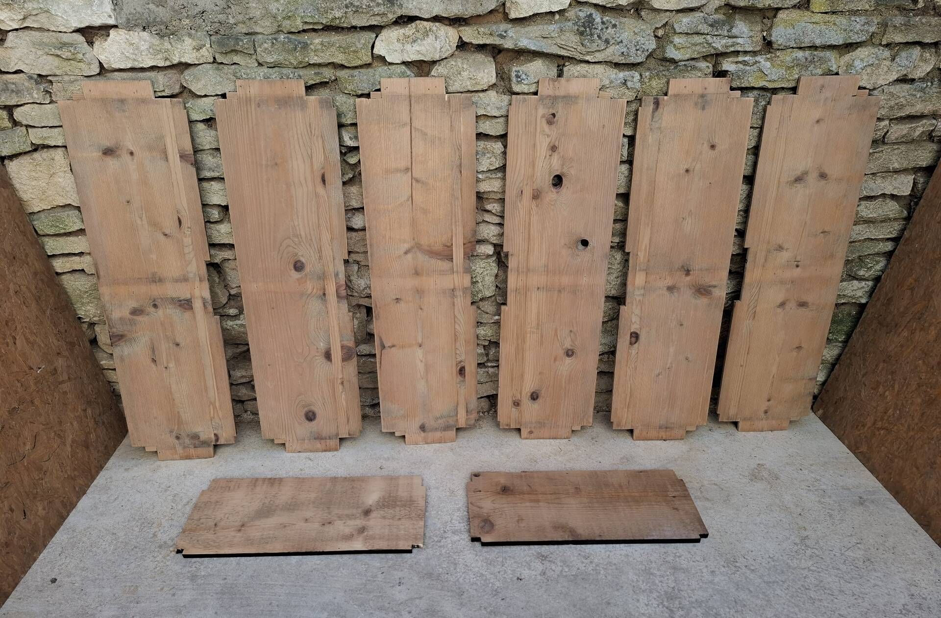 Oak display cabinet 237 cm