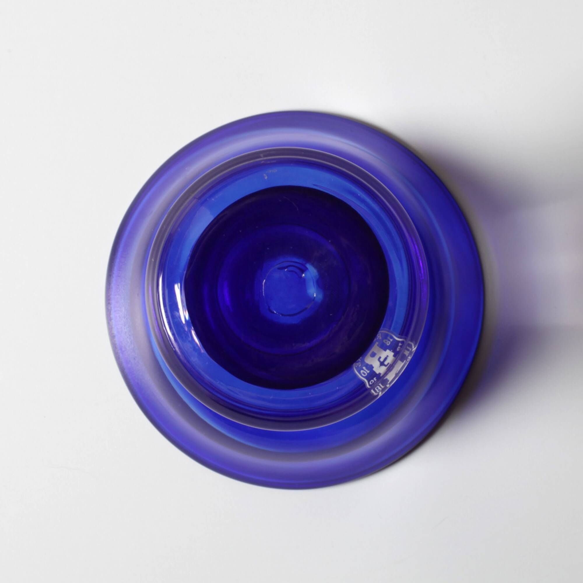 Cobalt Blue Handmade Footed Bowl by Johan Jacob Graver / Reijmyre / Sweden